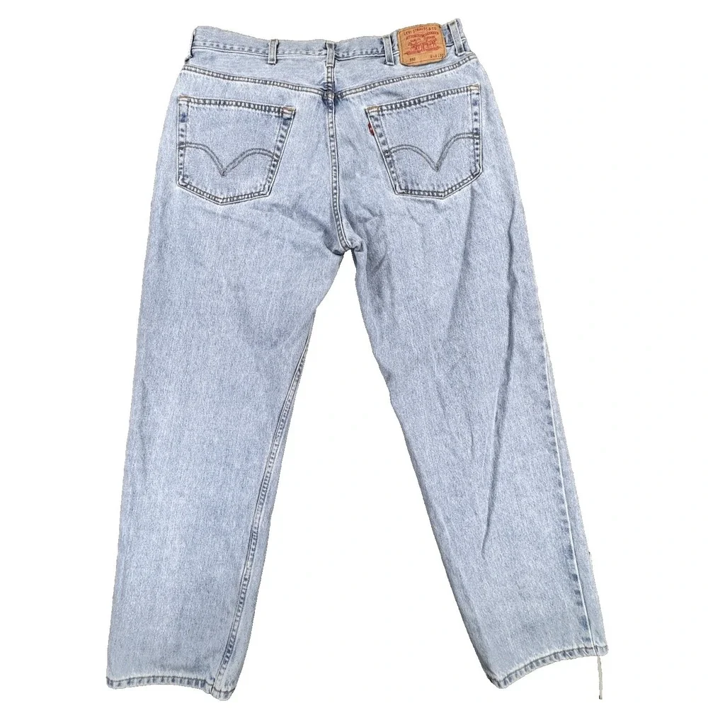 Levis 550 Relaxed Fit Blue Denim Jeans‎ Mens 40 x 32 Straight Leg Mid Rise